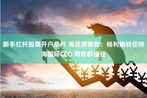 新手杠杆股票开户条件 海底捞换帅：杨利娟转任特海国际CEO 苟轶群接任