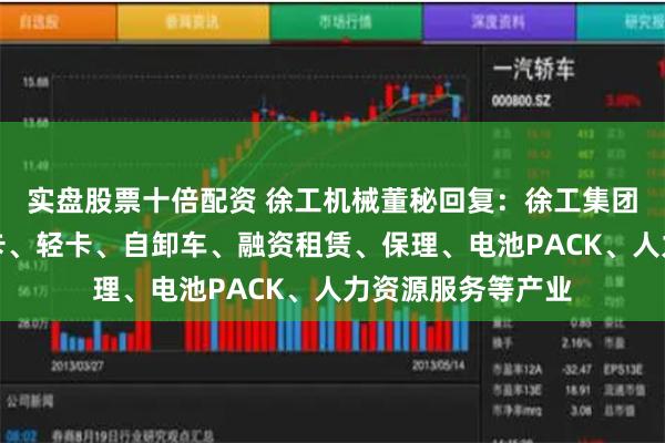 实盘股票十倍配资 徐工机械董秘回复：徐工集团产业主要包括重卡、轻卡、自卸车、融资租赁、保理、电池PACK、人力资源服务等产业