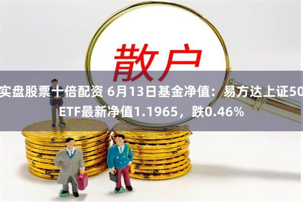 实盘股票十倍配资 6月13日基金净值：易方达上证50ETF最新净值1.1965，跌0.46%