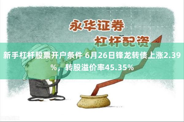 新手杠杆股票开户条件 6月26日锋龙转债上涨2.39%，转股溢价率45.35%