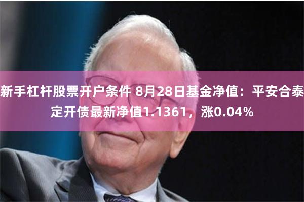 新手杠杆股票开户条件 8月28日基金净值：平安合泰定开债最新净值1.1361，涨0.04%